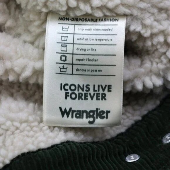 The Montana New Wrangler Icons124MJ Men's Sherpa Corduroy Jacket Size XL Trucker - Picture 9 of 15